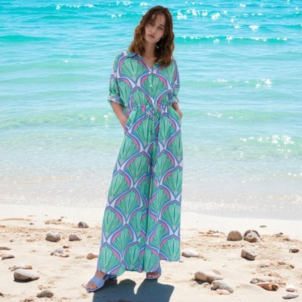 New! Paolita Aura Silk Boiler Jumpsuit